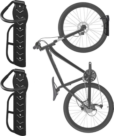 Proplus muurbeugel voor fiets - inclusief bevestigingsmateriaal - ophangsysteem - muurhaak - wandhouder - 2 stuks