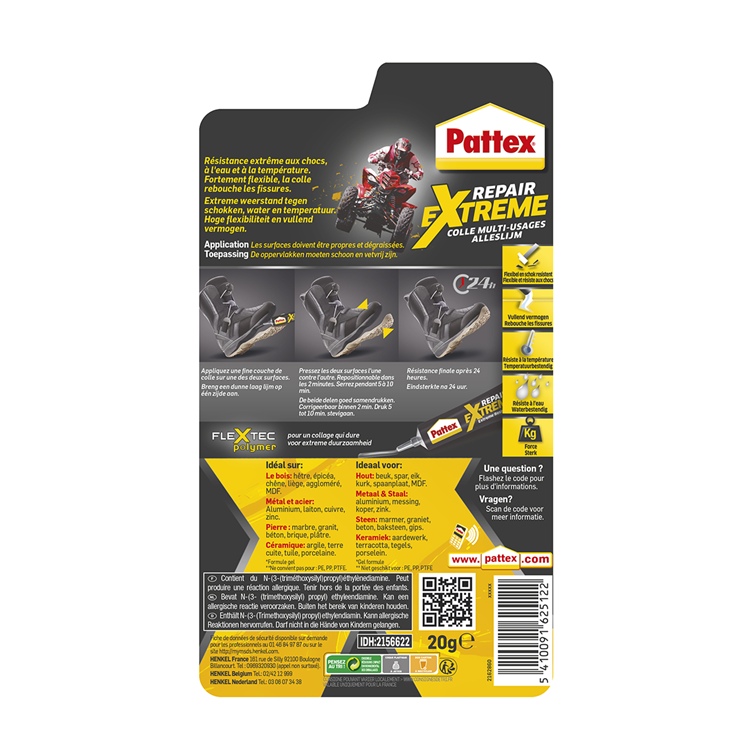Pattex 1002222 - 100% repair gel 20g | 6 stuks