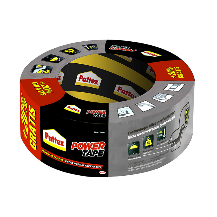 Pattex 1008427 - powertape 25m + 20% | 12 stuks