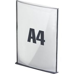 Informationsschild Paperflow A4 transparent grau