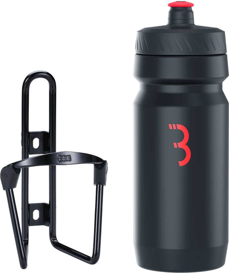 Bbb cycling fueltank - aluminium bidonhouder met bidon - 550ml - zwart rood - racefiets mountainbike - drinkbushouder fiets - bbc-03c