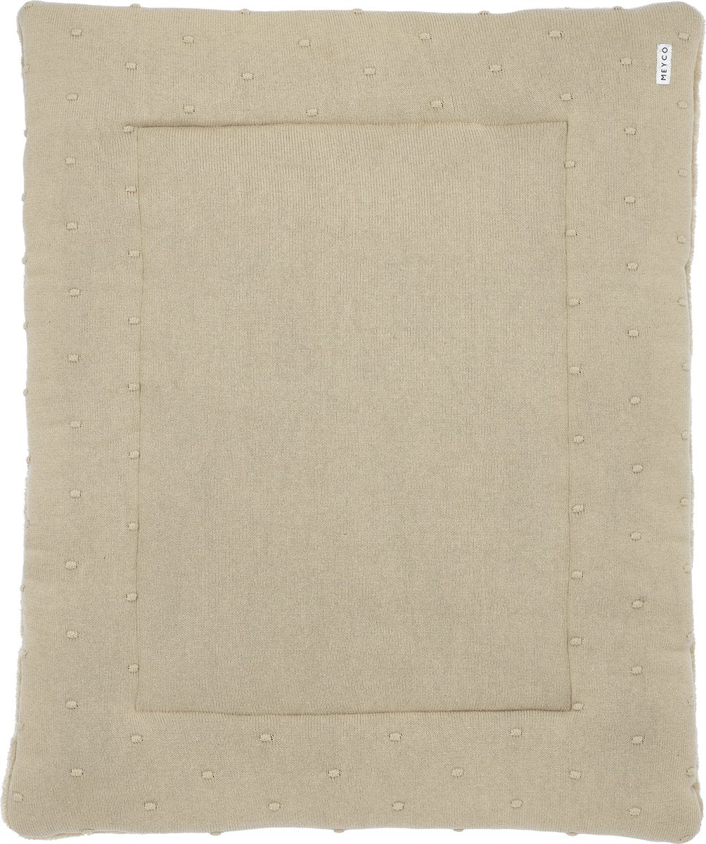 Meyco Baby Mini Knots Laufstallmatte – Sand – 77 x 97 cm
