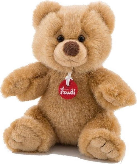 Trudi – kein Teddybär Ettore 15 cm – handgefertigt in Italien – weicher Plüsch – Kuscheltier für Jungen und Mädchen – braun – 11 x 9 x 15 cm, Größe XS