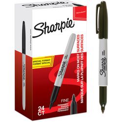 Sharpie Permanentmarker | feiner Punkt | schwarze Tinte | 24 Stück