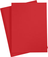 Creativ Company Colored Pardboard Christmas Red A4, 20 Blätter
