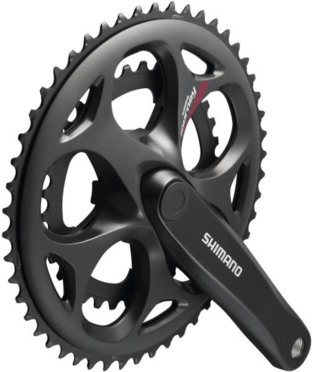 Shimano Kurbelgarnitur 7 8 Gang Tourney FC-A070 Compact 170 50–34 Zähne Vierkantachse – Schwarz