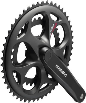 Shimano Kurbelgarnitur 7 8 Gang Tourney FC-A070 Compact 170 50–34 Zähne Vierkantachse – Schwarz
