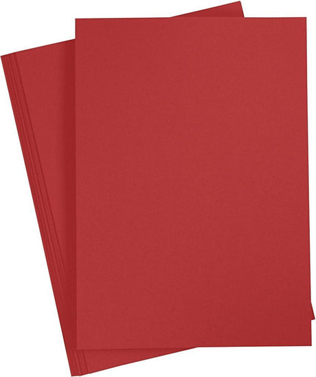 Creativ Company Cardboard Red A4 220g, 10st.