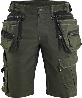 Blåkläder blaklader short denim stretch x1900 1992-1141 - donker herfstgroen zwart - c54