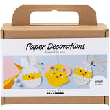 Creativ Company Mini-Hobby-Set Dekorationen aus Papier, Karton mit Dekoration, 1 Set
