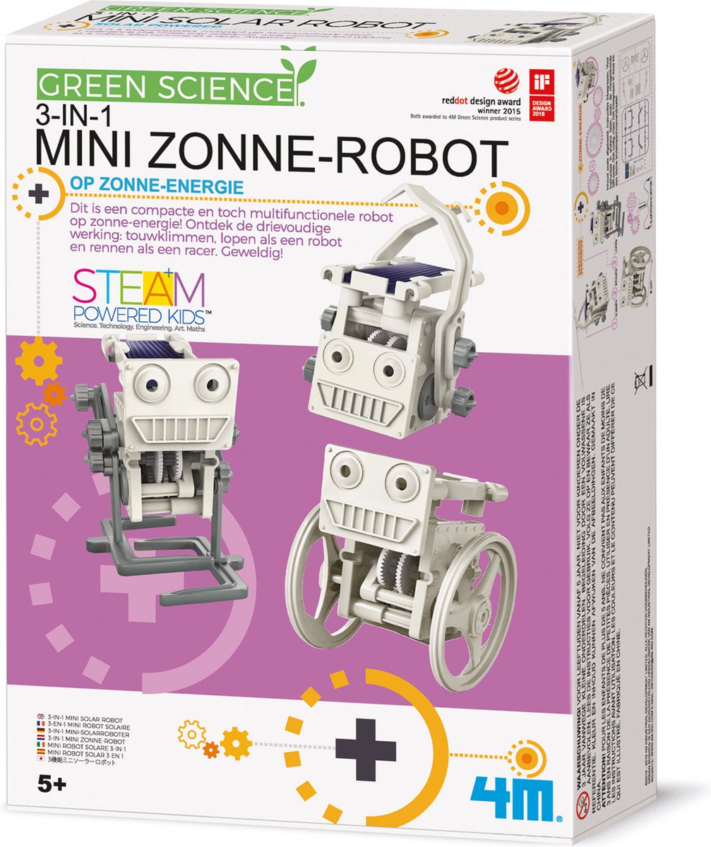 4 m langer Kidzlabs-Bausatz – 3-in-1-Mini-Solarroboter