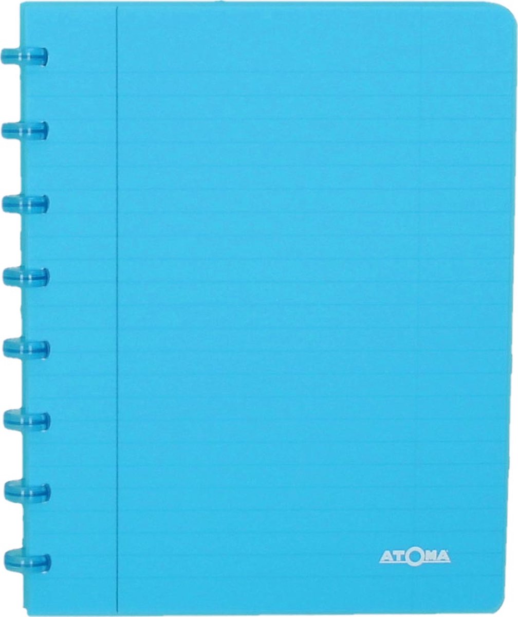 Atoma trendiges Notizbuch, ft A5, 144 Seiten, kariert 5 mm, transparent türkis