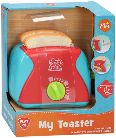 Größe des Playgo-Toasters: 12 x 5 x 5 cm