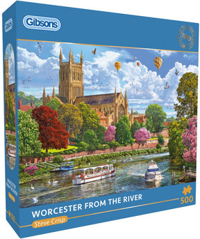 Gibsons Puzzle Worcester from the River, 500 Teile aus hochwertigem Karton.