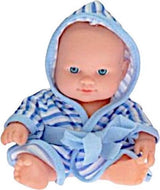 Babypuppe mit Bademantel, 20 cm
