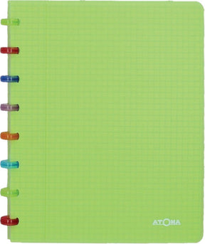 Atoma Tutti Frutti Notizbuch, ft A5, 144 Seiten, handelsüblich kariert, transparent grün