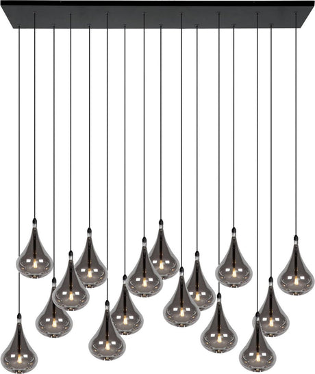 Lucide Tears - Hängelampe - LED dimmbar - G4 - 16x1,5 W 3000 K - Schwarz