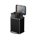 Hailo 0622-260 öko duo plus m Treteimer 2x 9l silber schwarz