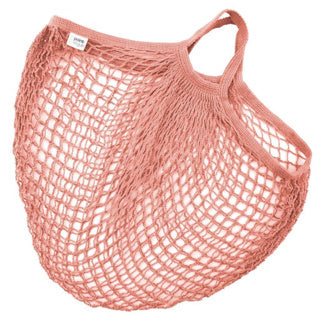 Point-Virgule-Netztasche mit kurzen Henkeln rosa 40x40cmbasic von | 10 Stück