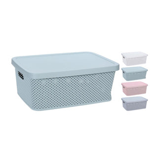 Aufbewahrungsbox 13l mit Deckel | 2 Stk