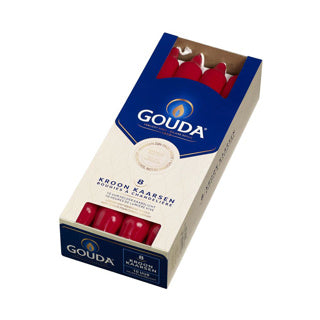 Gouda Kronenkerze Rot 240 24 Schachtel mit 8 Stück 10 Brennstunden