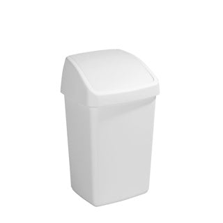 Sunware - Delta Mülleimer mit Schwingdeckel 25l weiß - 31 x 28,5 x 54 cm