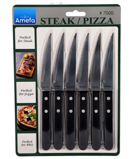 Amefa Pizzasteakmesser 6 Stück schwarz