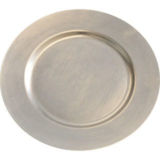 Keine Markengrundplatte 33 cm silber