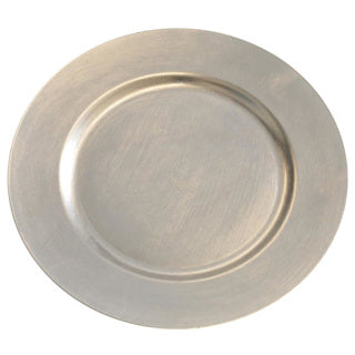 Keine Markengrundplatte 33 cm silber