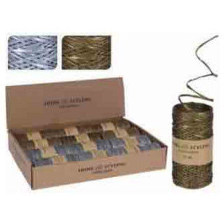 Home Styling Weihnachtsband mit Metalldraht 2-fach sortiert 25 Meter | 4 Stück