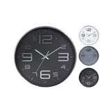 Wanduhr 30,5 cm 3-fach sortiert silber | 2 Stk