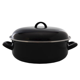 Imperial Küchenkasserolle Emaille schwarz ø28 cm 3,5l
