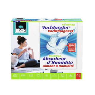 Bison Feuchtigkeitsabsorber Feuchtigkeitsmagnet Nachfüllung geruchlos 450gr | 2 Stk