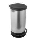 Rotho Rotho Paso Treteimer 30L Metallic Silber Schwarz