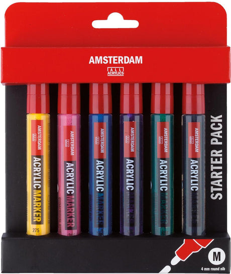 Talens Amsterdam Acrylmarker Basisset, 6-tlg.