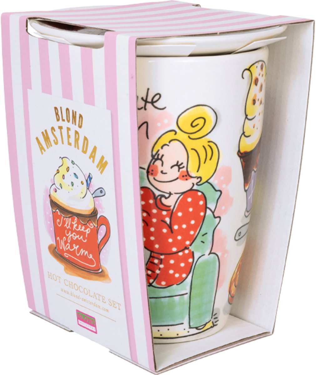 Blond amsterdam , specials, chocolate set xlbeker petit four hot choc roze