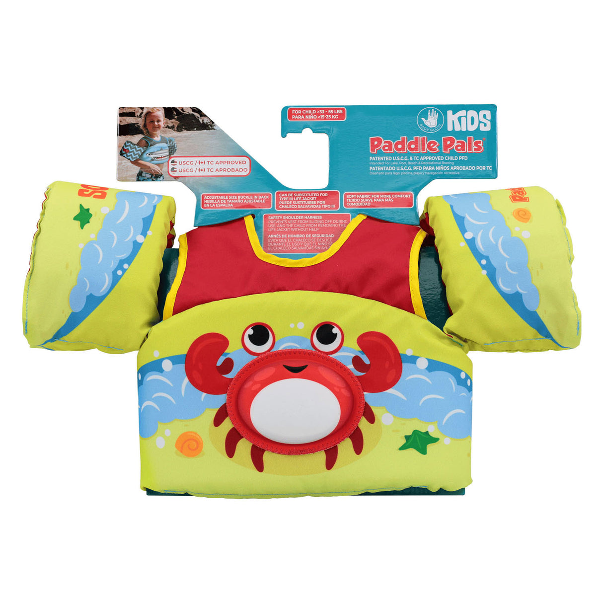 Body Glove Paddle Pal Schwimmweste Krabbe, 3-6 Jahre