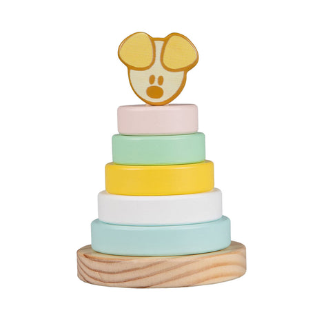 Rubo Toys Woezel und Pip Pip Baby-Stapelturm, 7-teilig.