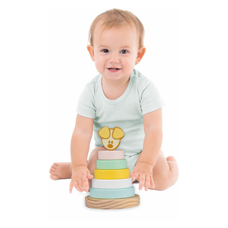 Rubo Toys Woezel und Pip Pip Baby-Stapelturm, 7-teilig.