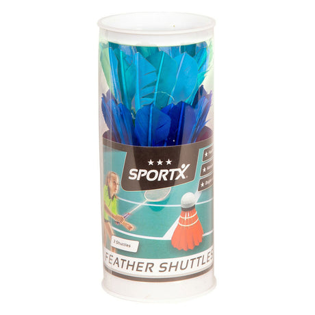 Sportx Shuttlefedern farbig in Tube, 3 Stk.