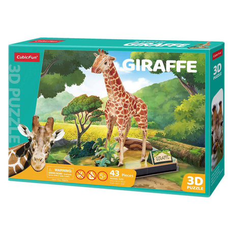 Kubisches lustiges 3D-Puzzle-Giraffe