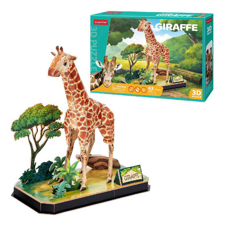 Kubisches lustiges 3D-Puzzle-Giraffe