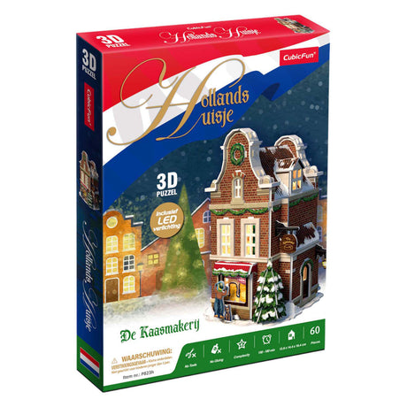 Kubischer lustiger 3D-Puzzle-Käseladen mit LED-Beleuchtung