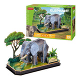 Kubisches lustiges 3D-Puzzle Elefant