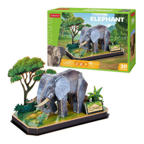 Kubisches lustiges 3D-Puzzle Elefant