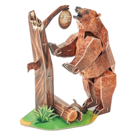 Kubisches lustiges National Geographic 3D-Puzzle Braunbär – 88 Teile – ab 8 Jahren