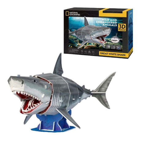Kubischer Spaß National Geographic – 3D-Puzzle – Weißer Hai