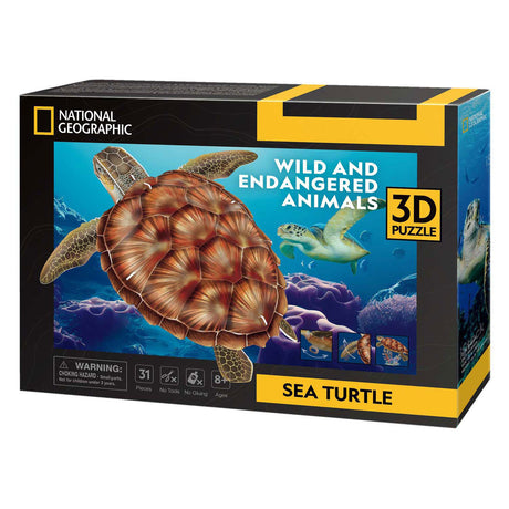 Kubisches lustiges 3D-Puzzle National Geographic Meeresschildkröte