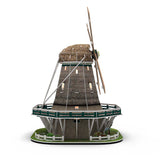Kubische lustige 3D-Puzzlemühle LED - 65-tlg.