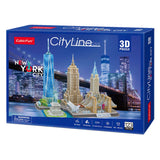 Würfelspaß 3D-Puzzle Stadtlinie New York City